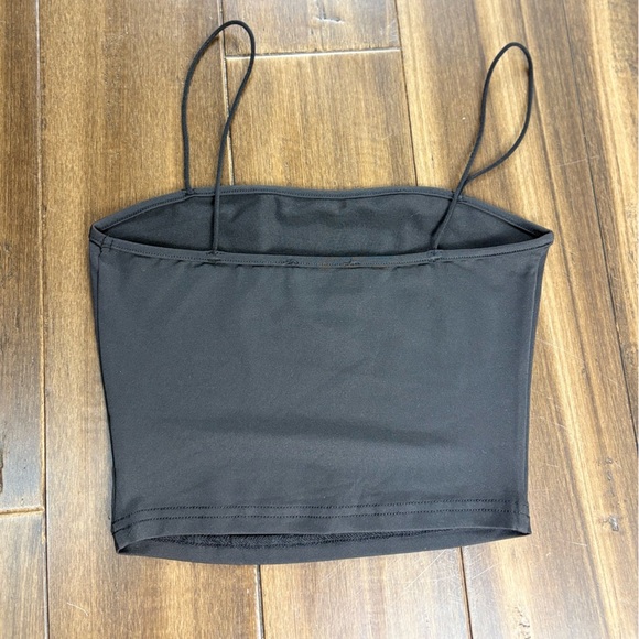NWOT Cider size XXS Black Crop Tank Top Spaghetti Straps y2k - Picture 3 of 3